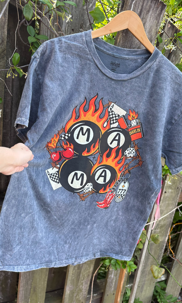Hot MAMA Mineral Washed Graphic Shirt