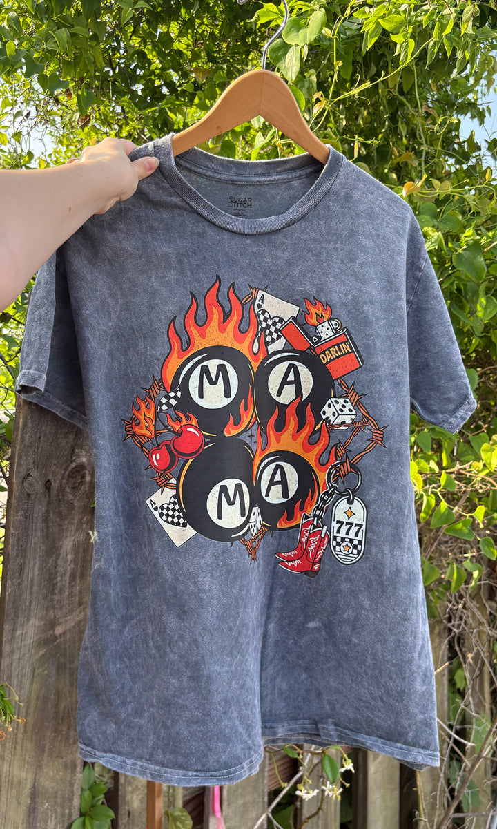 Hot MAMA Mineral Washed Graphic Shirt
