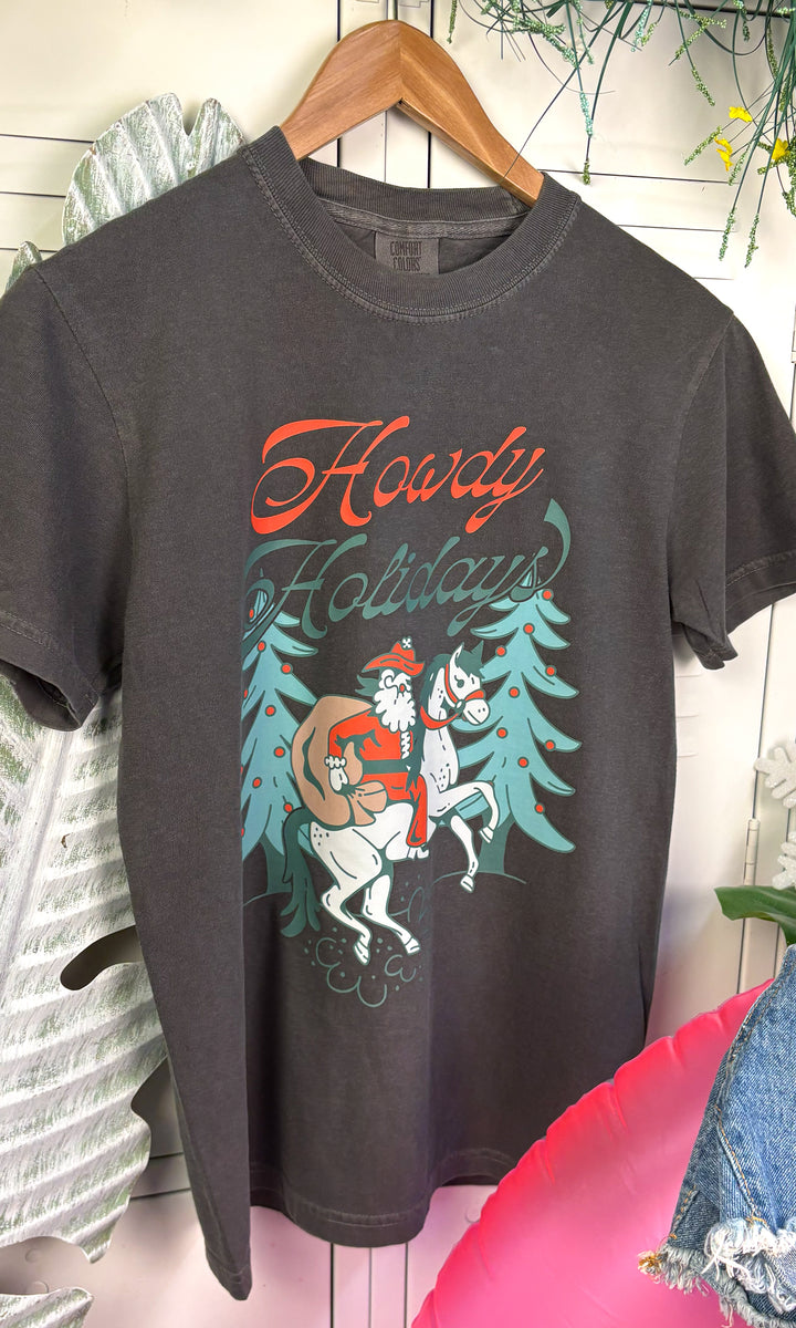 Howdy Holidays Graphic Comfort Color T-Shirt