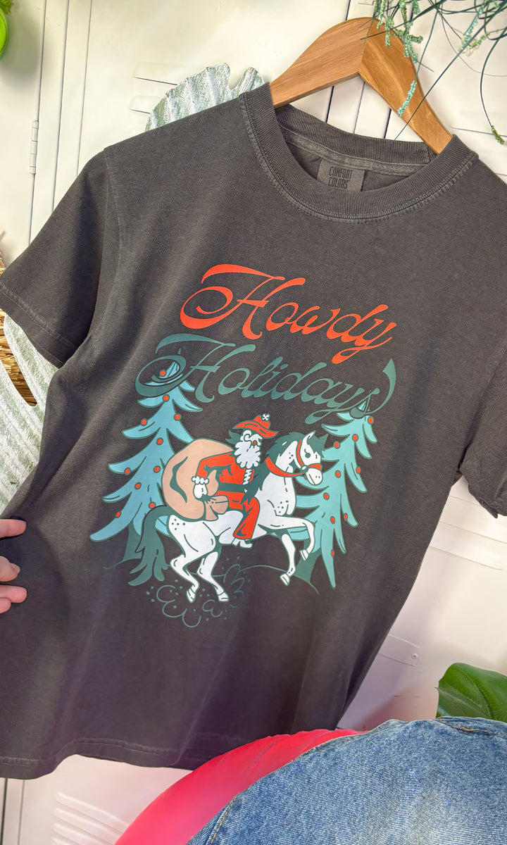 Howdy Holidays Graphic Comfort Color T-Shirt