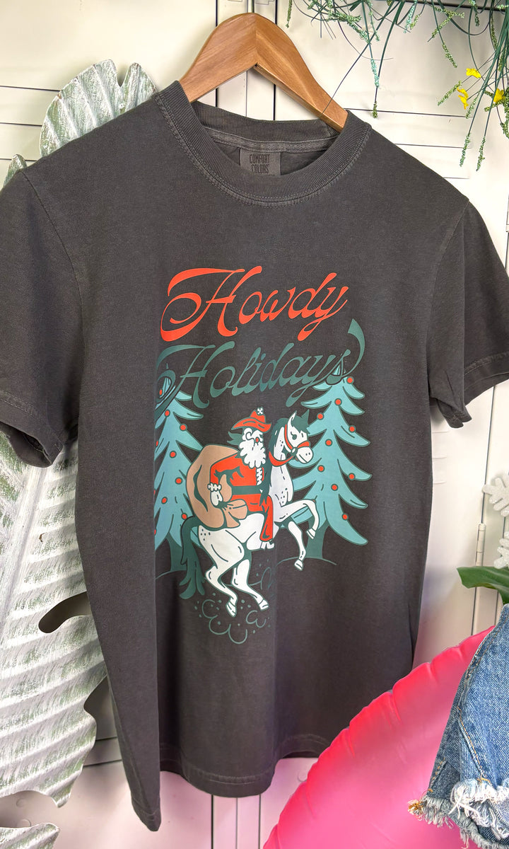 Howdy Holidays Graphic Comfort Color T-Shirt