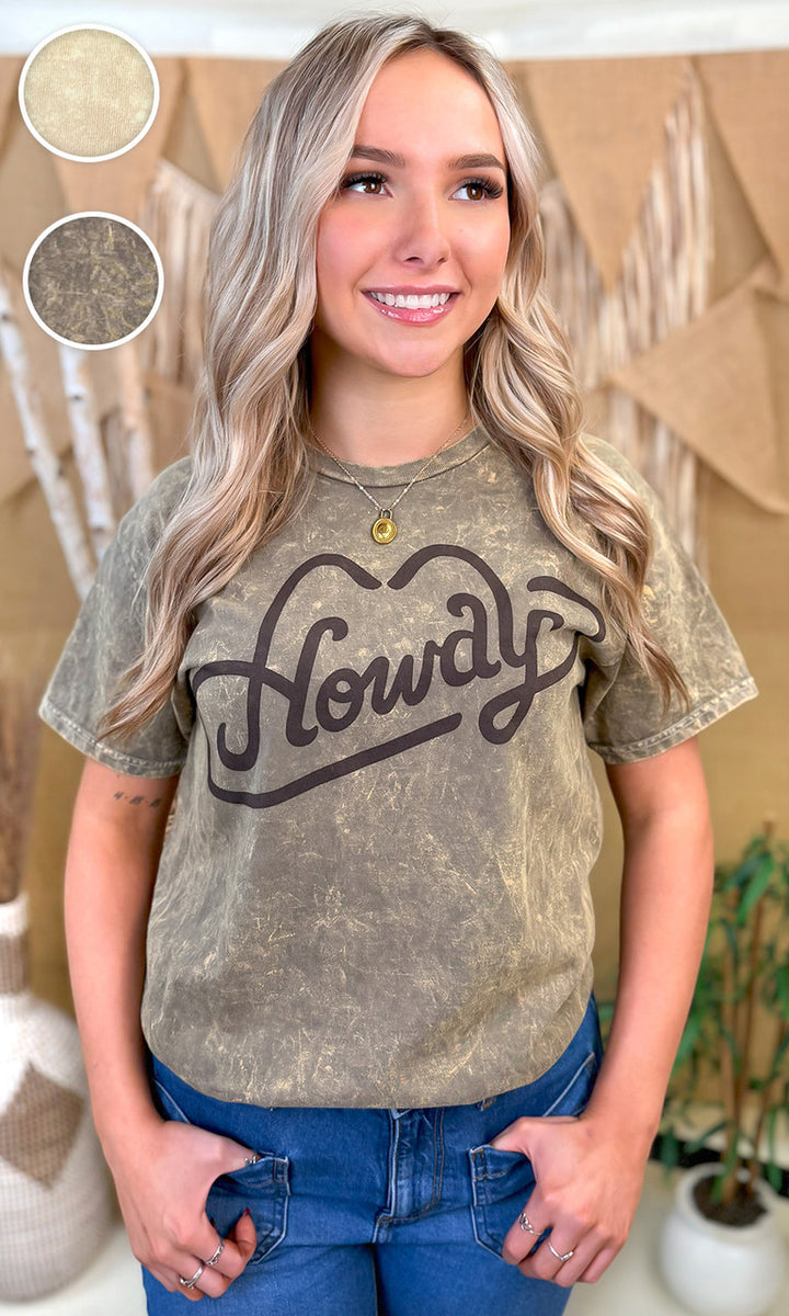 Howdy Mineral Washed Graphic T-Shirt