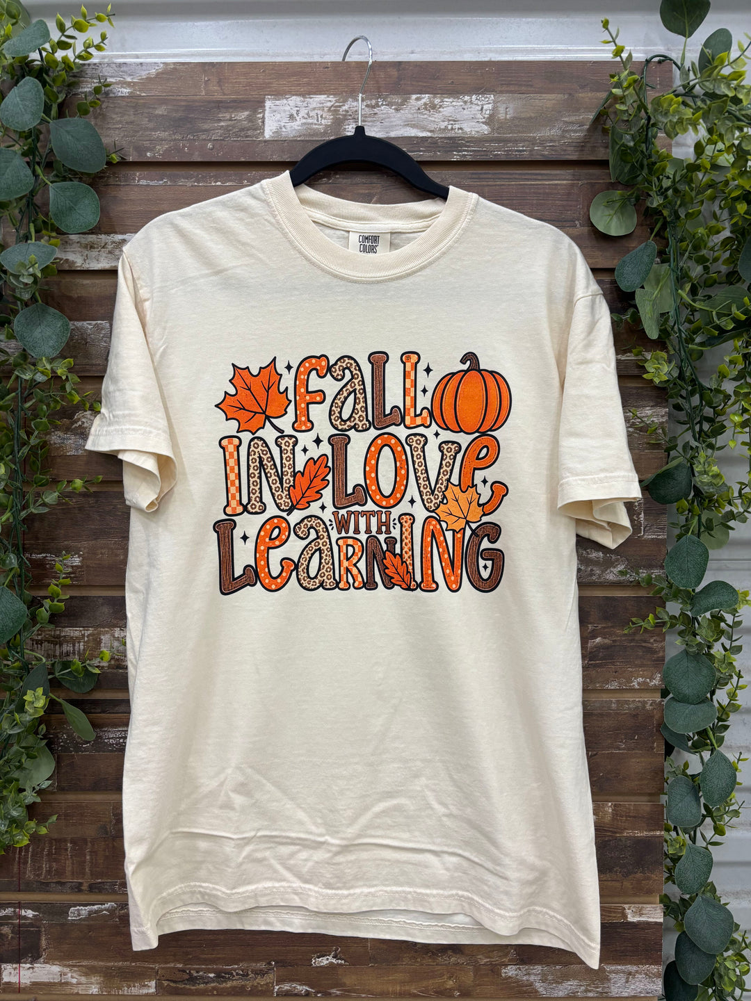 Fall In Love With Learning Graphic Comfort Color T-Shirt