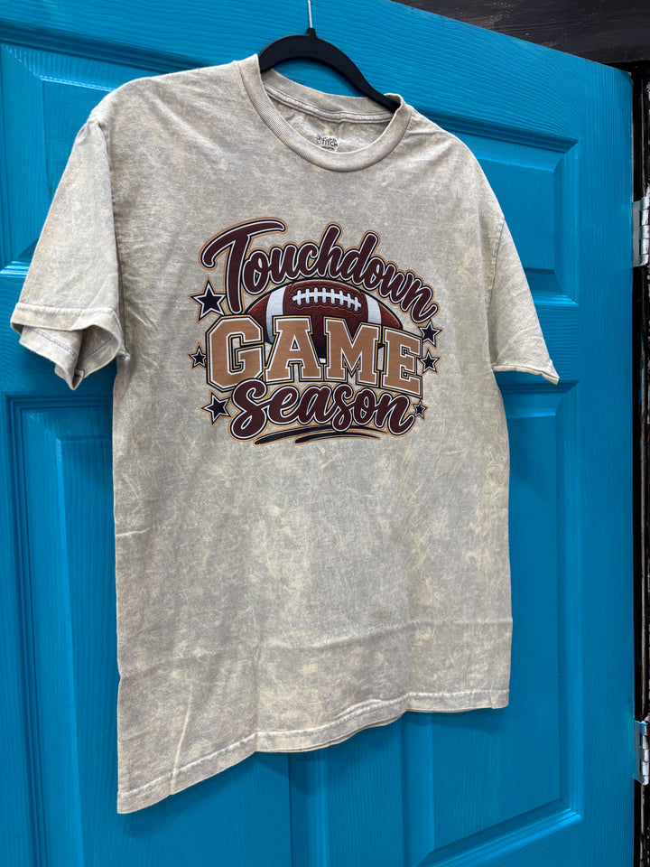 Touchdown Game Season Mineral Washed Graphic T-Shirt