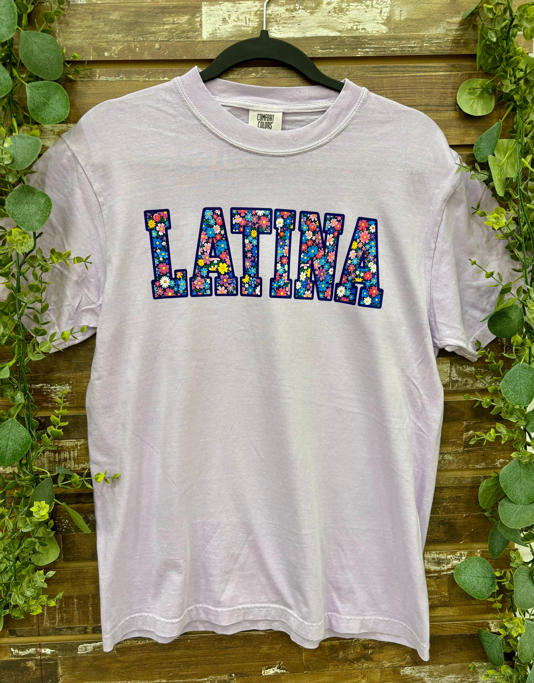 Floral Latin  Graphic Comfort Color T-Shirt