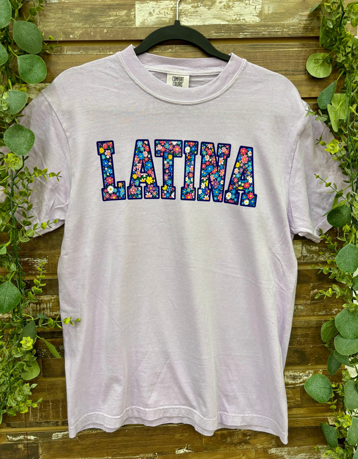 Floral Latin  Graphic Comfort Color T-Shirt
