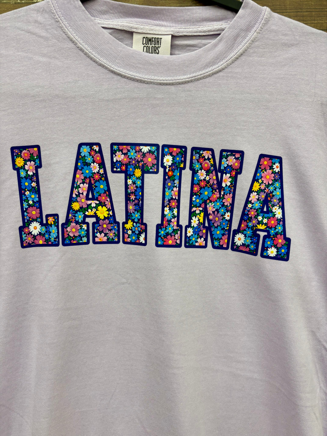Floral Latin  Graphic Comfort Color T-Shirt