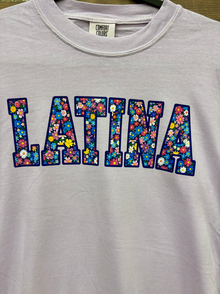 Floral Latin  Graphic Comfort Color T-Shirt