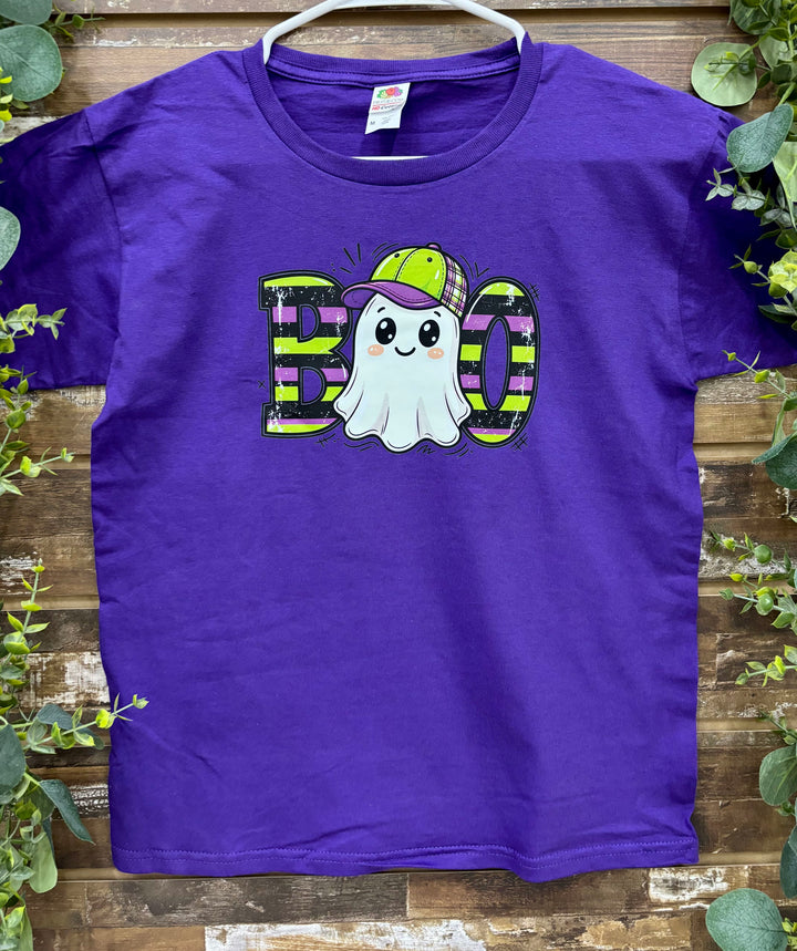 Youth Boo Striped Graphic T-Shirt