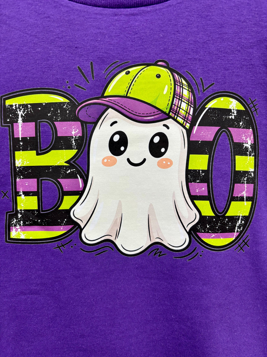 Youth Boo Striped Graphic T-Shirt