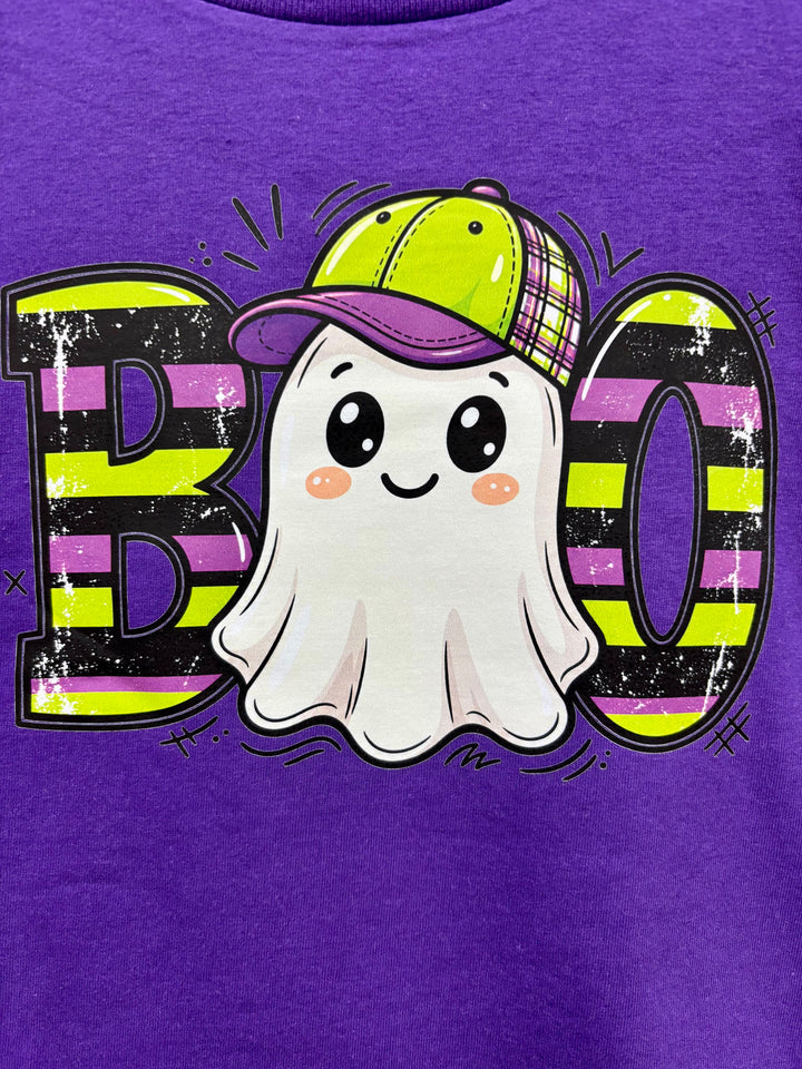 Youth Boo Striped Graphic T-Shirt