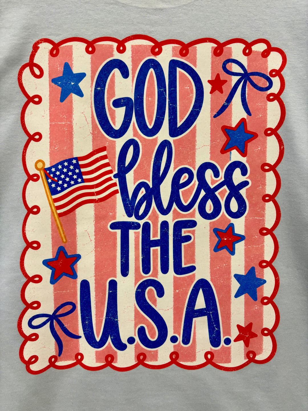 Doodle God Bless the USA Graphic T-Shirt