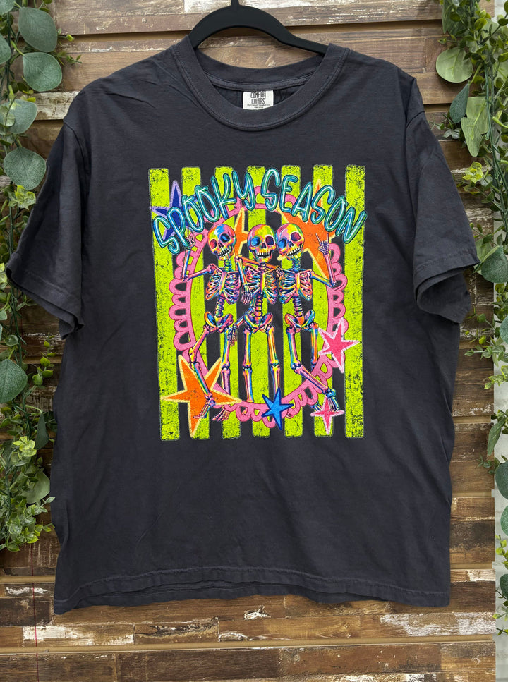 Skelly Friends Spooky Season Graphic Comfort Color T-Shirt