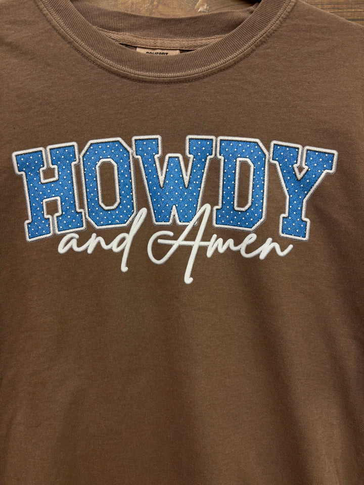 Howdy and Amen  Graphic Comfort Color T-Shirt