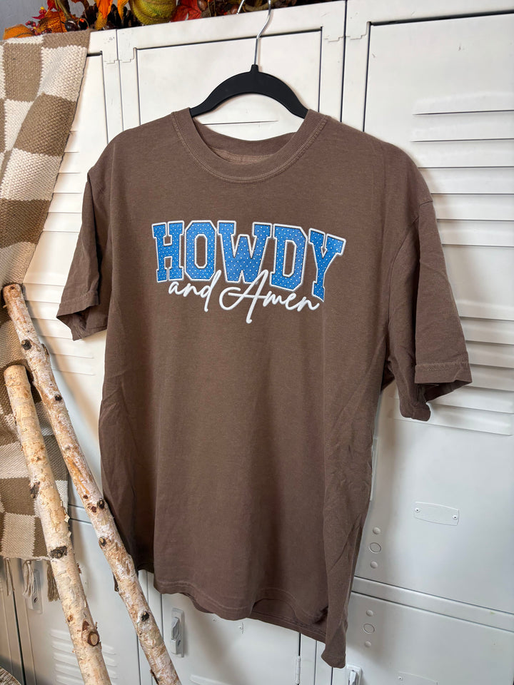Howdy and Amen  Graphic Comfort Color T-Shirt