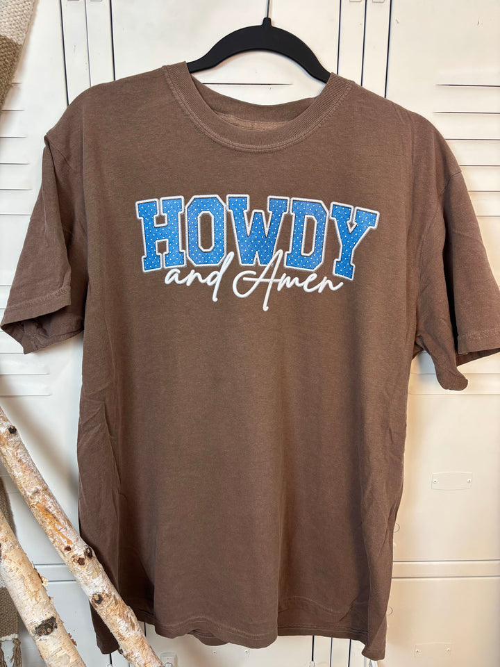 Howdy and Amen  Graphic Comfort Color T-Shirt