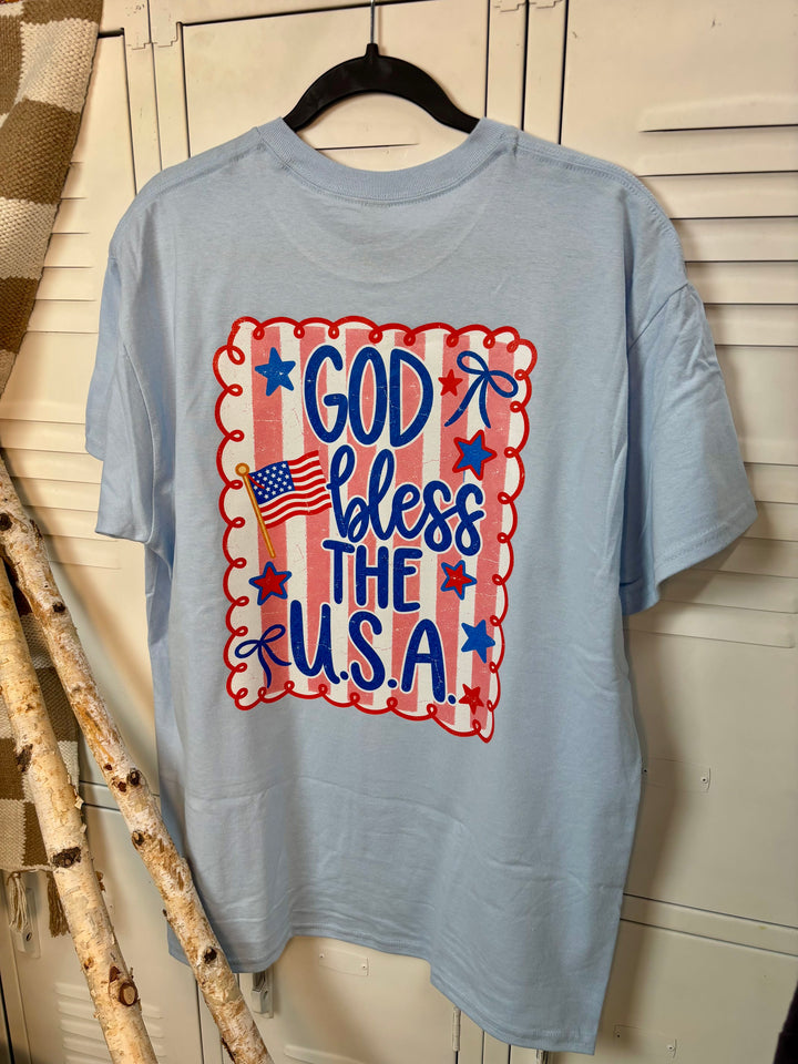 Doodle God Bless the USA Graphic T-Shirt
