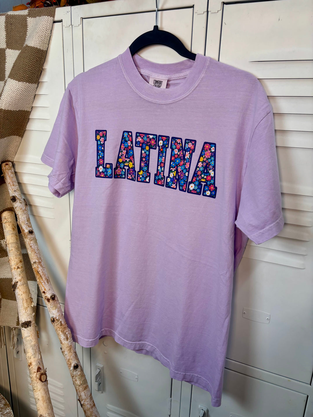 Floral Latin  Graphic Comfort Color T-Shirt