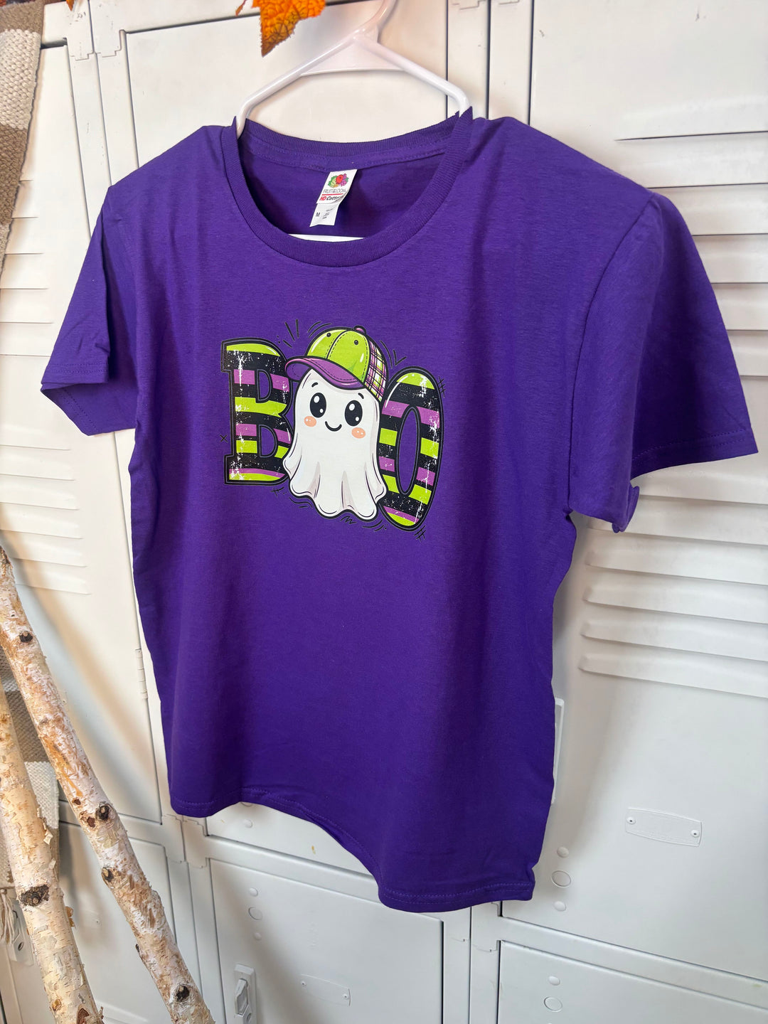 Youth Boo Striped Graphic T-Shirt
