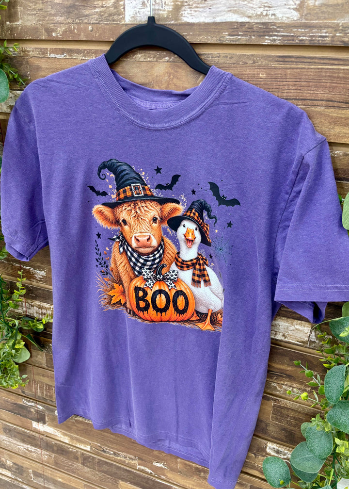 Farm Friends Halloween BOO Comfort Color T-Shirt