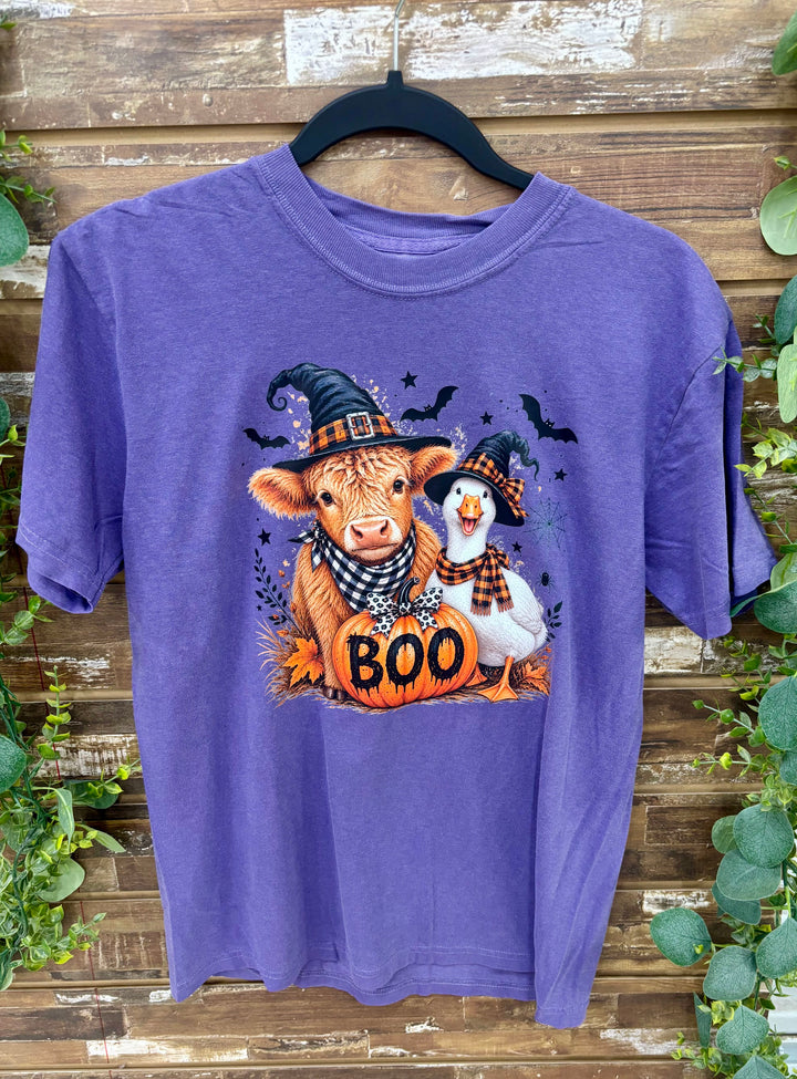 Farm Friends Halloween BOO Comfort Color T-Shirt