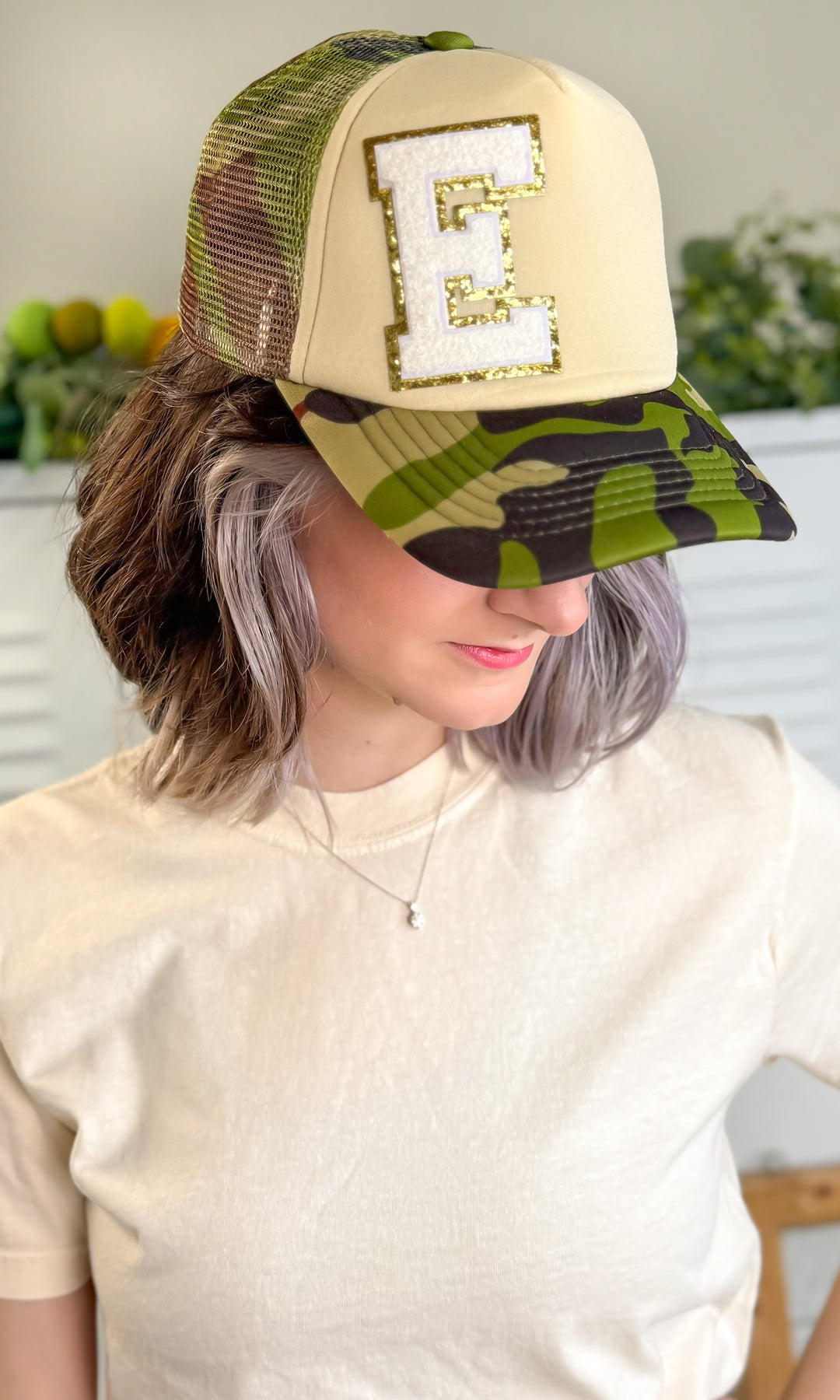 Initial Ideal Chenille Trucker Hat