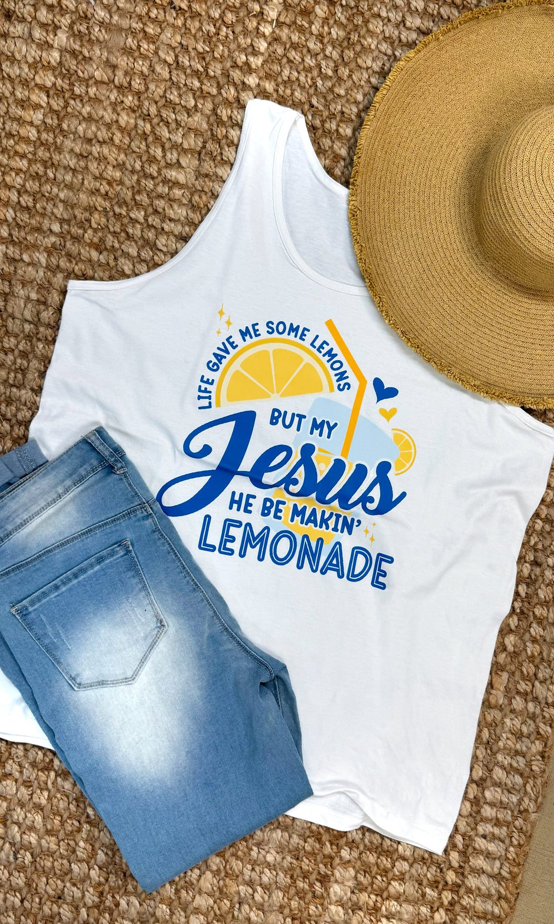 Jesus Be Makin Lemonade Graphic Tank-Top