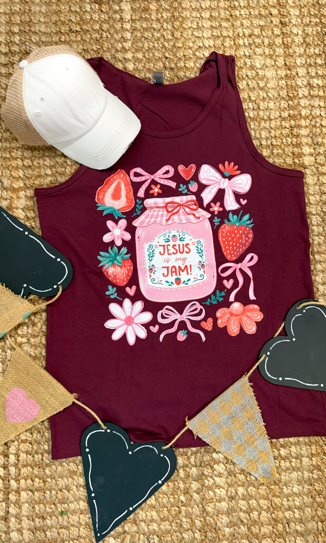 Jesus Is My Jam Graphic Tank-Top