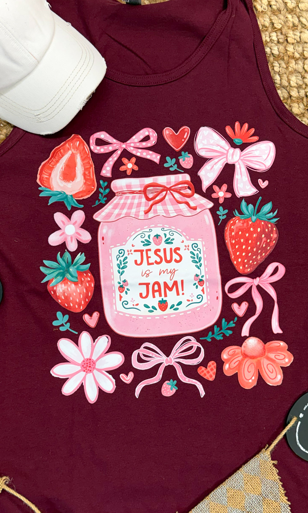 Jesus Is My Jam Graphic Tank-Top