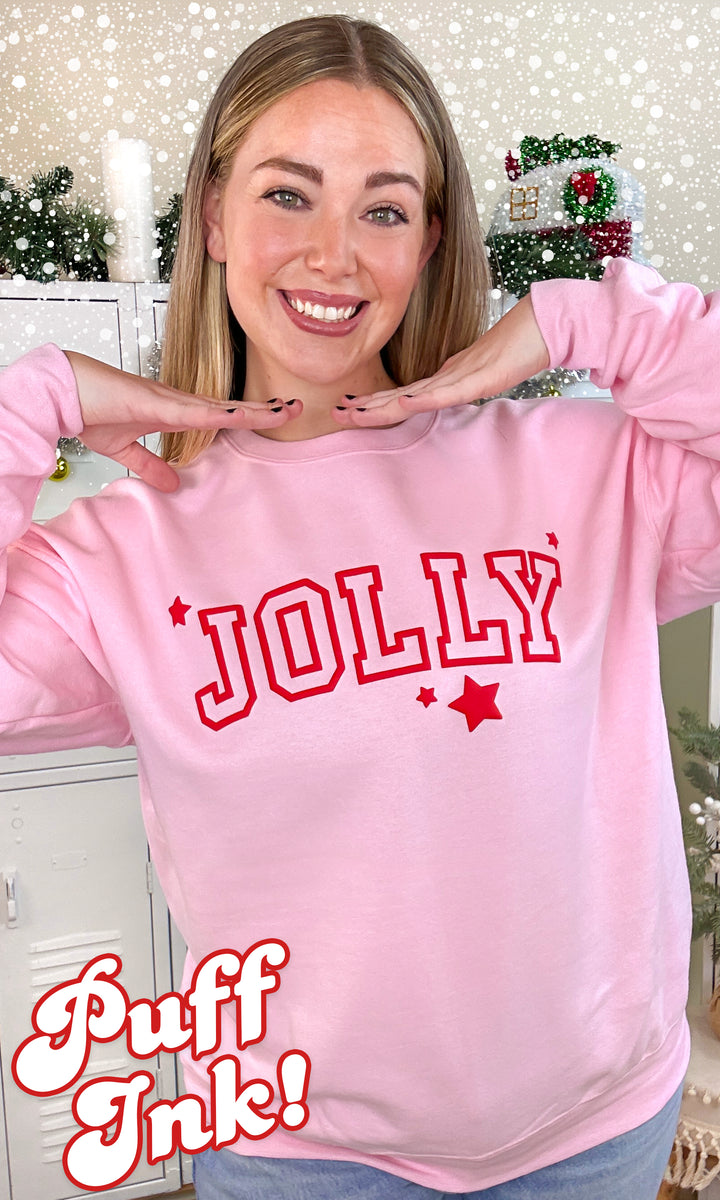 Jolly Christmas Puff Graphic Sweatshirt