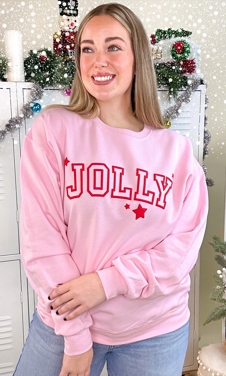 Jolly Christmas Puff Graphic Sweatshirt