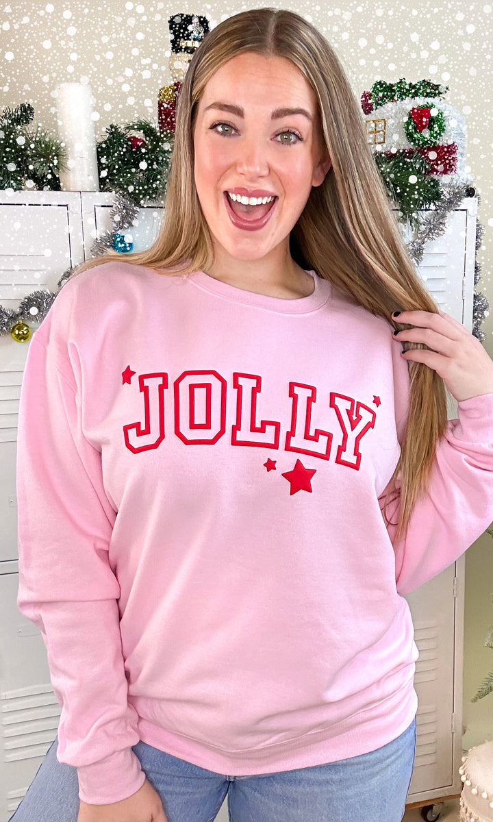 Jolly Christmas Puff Graphic Sweatshirt