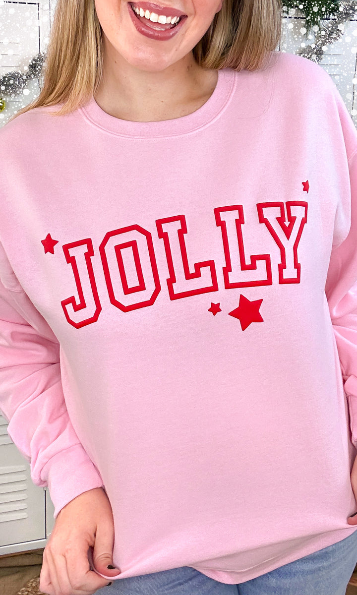 Jolly Christmas Puff Graphic Sweatshirt