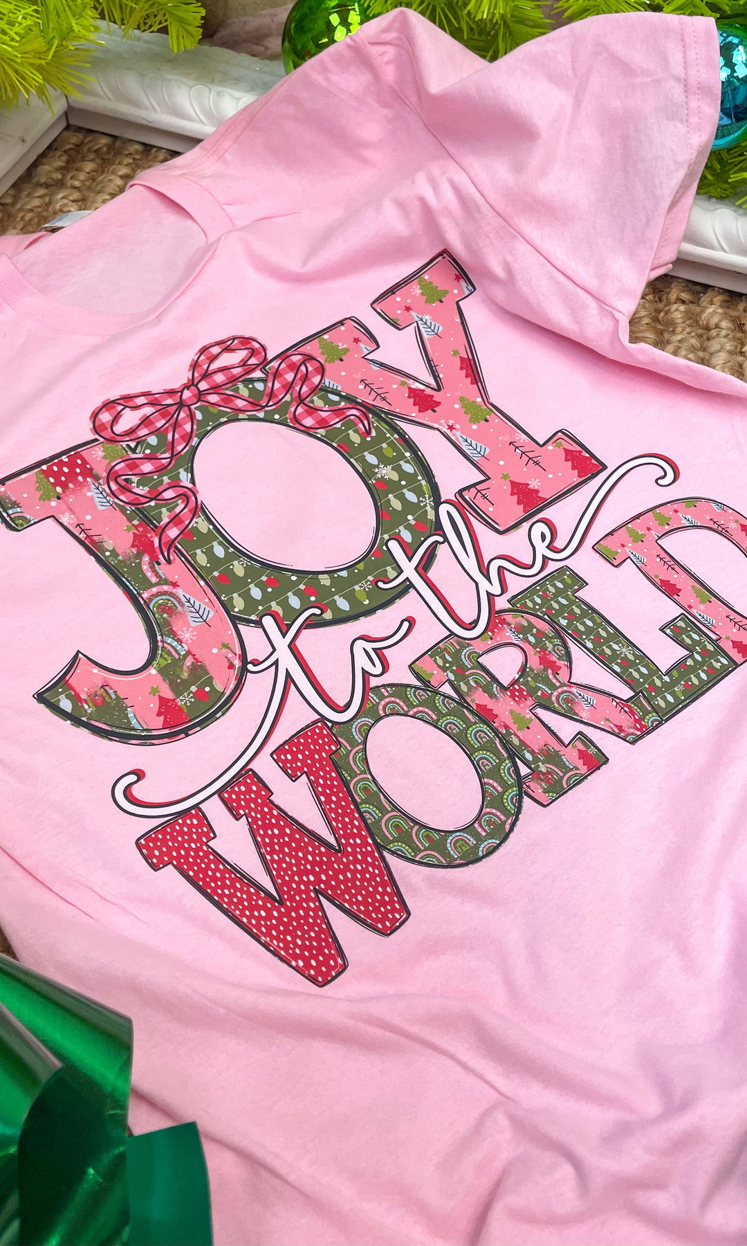 Joy to the World Fancy Christmas  Graphic T-Shirt
