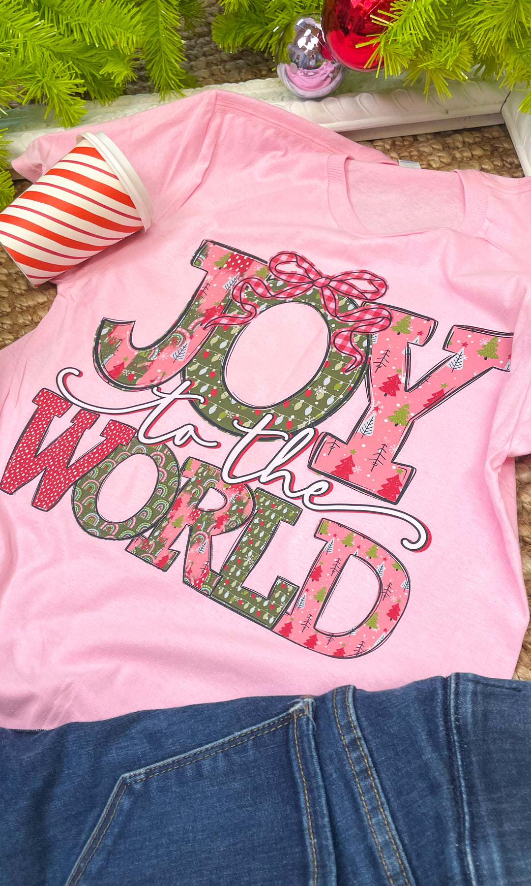 Joy to the World Fancy Christmas  Graphic T-Shirt