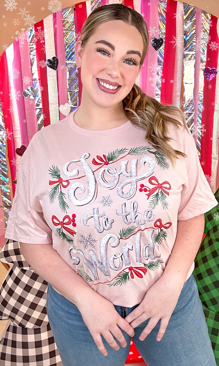 Joy To The World Christmas Graphic T-Shirt