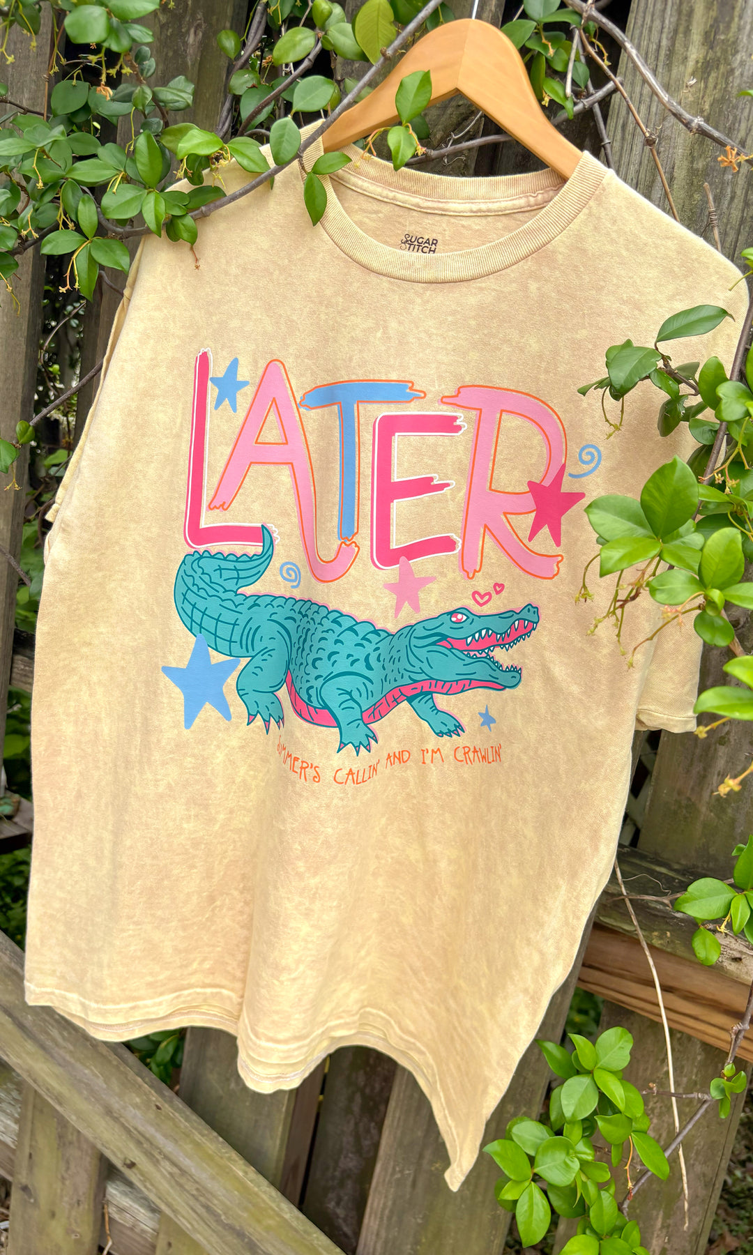 Later Gator Cutie Mineral Washed Graphic Tee