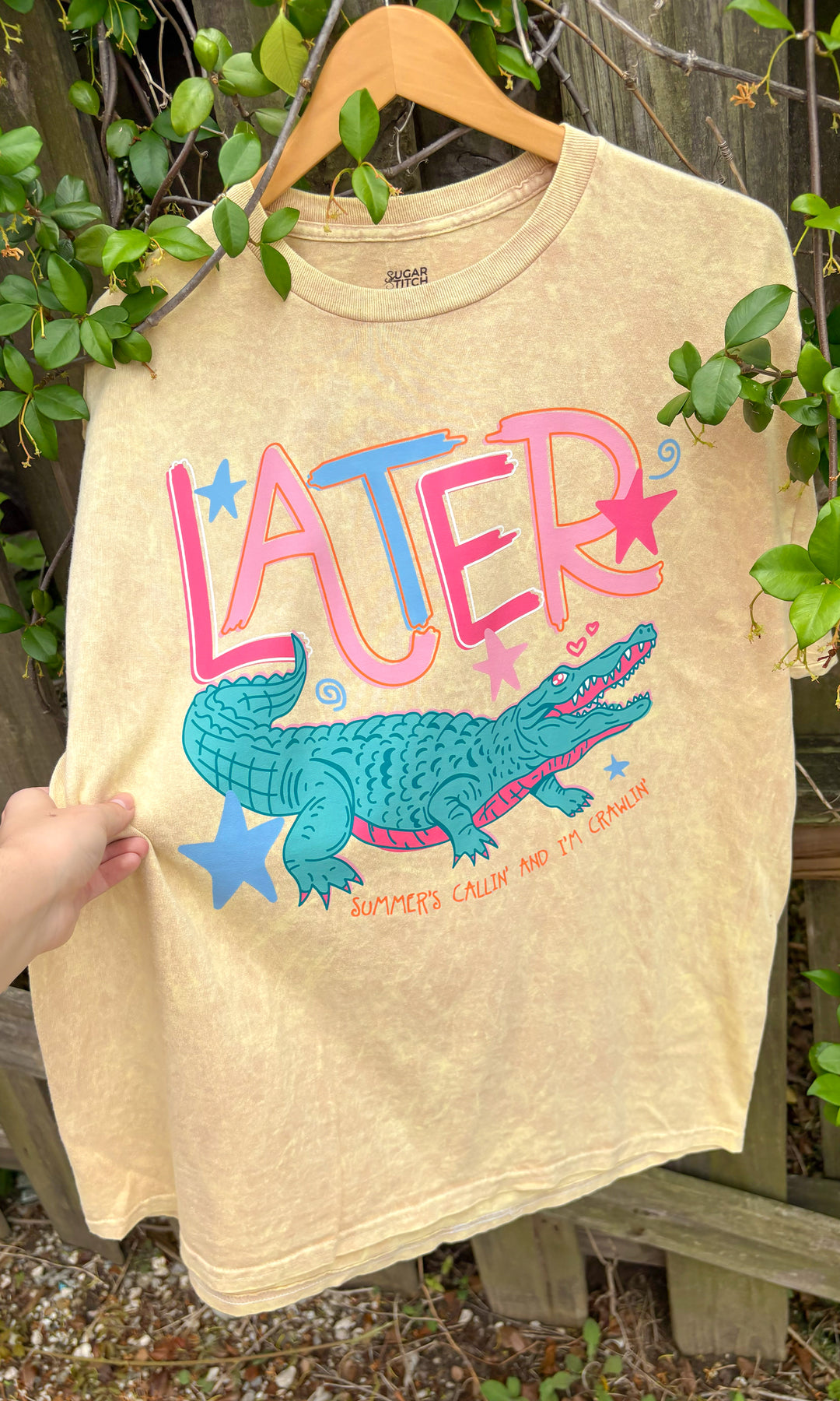 Later Gator Cutie Mineral Washed Graphic Tee