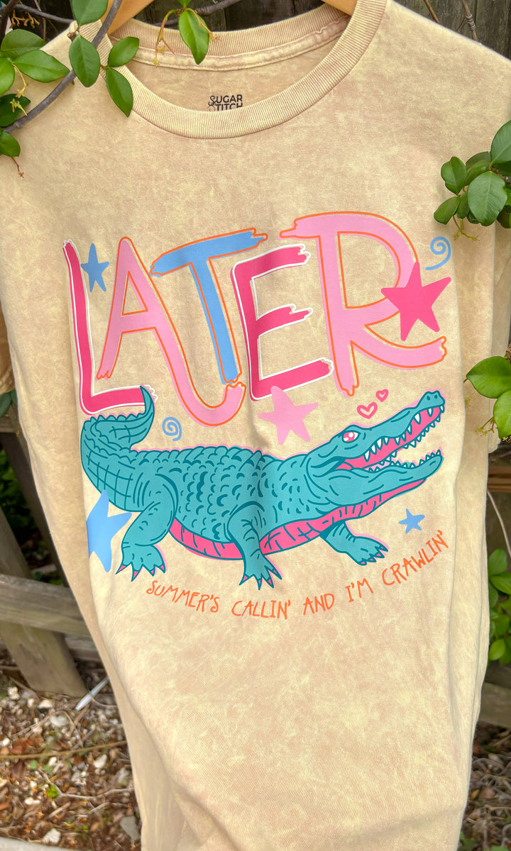 Later Gator Cutie Mineral Washed Graphic Tee