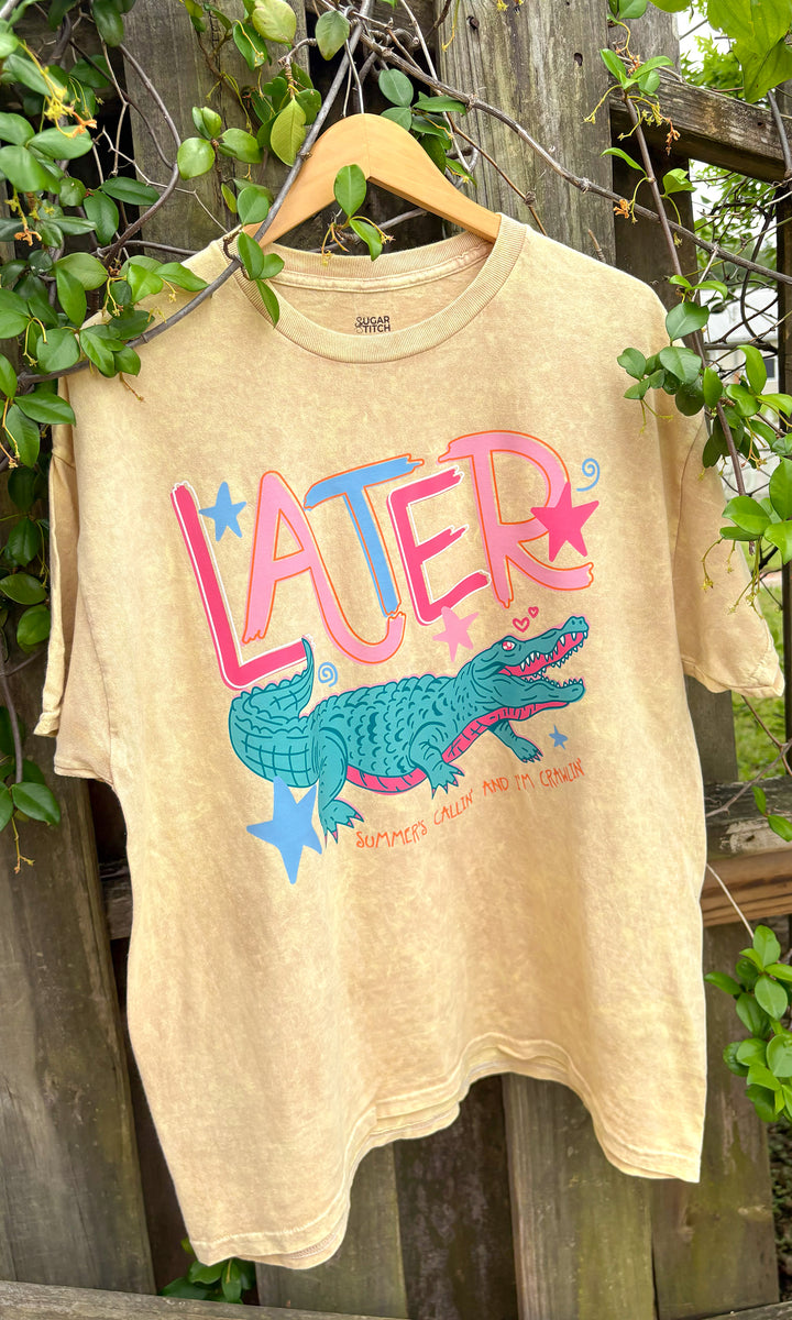 Later Gator Cutie Mineral Washed Graphic Tee