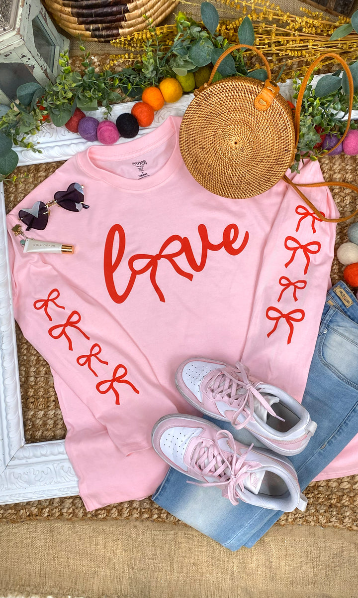 Lovely Bows Graphic Long Sleeve T-Shirt
