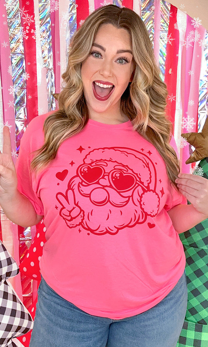 Magic Puff Bubble Gum Christmas Santa Graphic T-Shirt