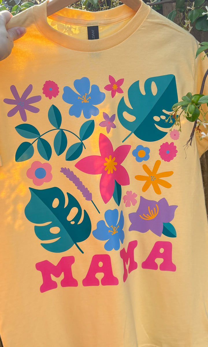 MAMA Coastal Floral Graphic T-Shirt