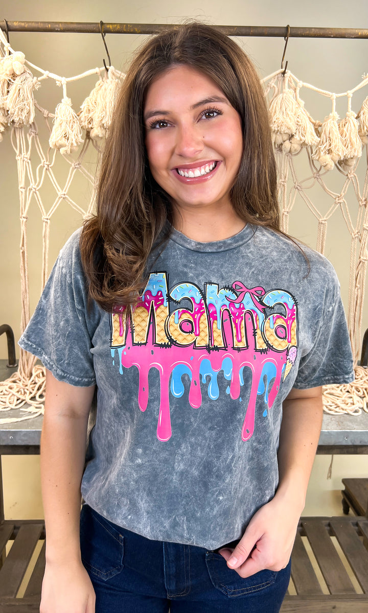 Mama Drip Mineral Washed Graphic Shirt