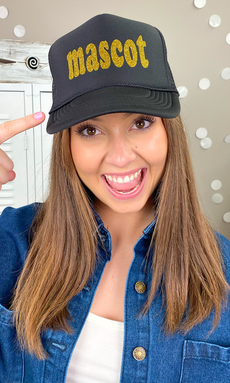 Glitter Custom Mascot Trucker Hat