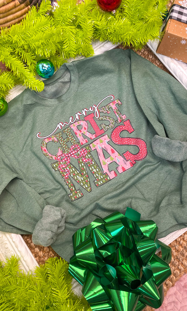 Merry Christmas Fancy Graphic Sweatshirt