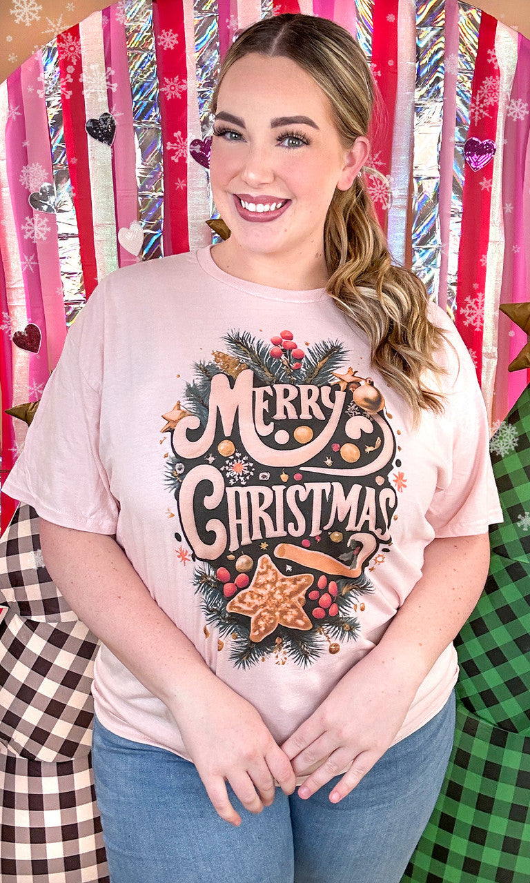 Merry Christmas Sugar Cookie Graphic T-Shirt