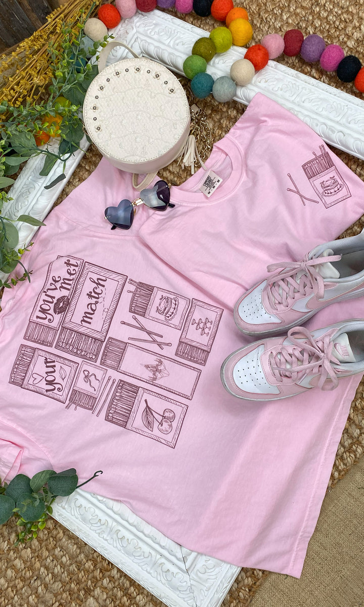 Met Your Match Comfort Color Graphic T-Shirt