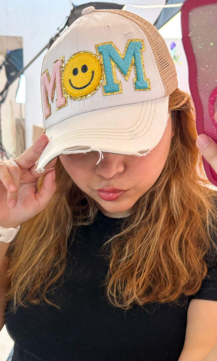 Mom Smiley Ideal Chenille Vintage Hat