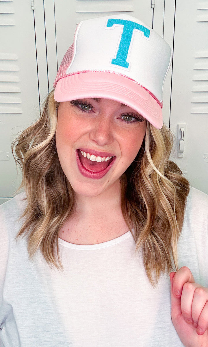 Soft Chenille Monogram Trucker Hat